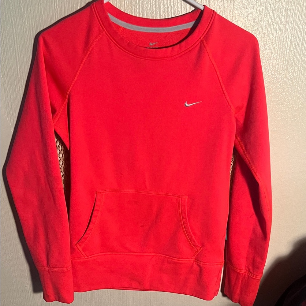 Nike Women's Bright Orange/Red Therma-Fit Sweatshirt